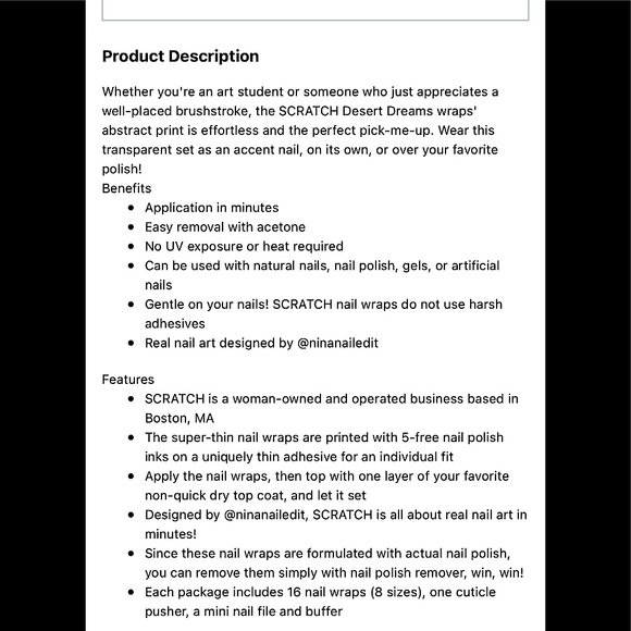 New! Scratch Nail Wraps in Desert Dreams - Picture 8 of 8